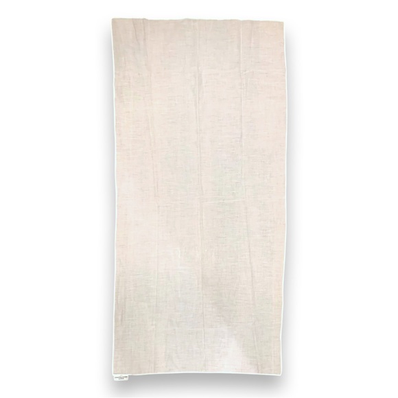 Julianmacdonald crisp white cotton linen sarong/ scarf/shawl. NWOT - Picture 3 of 3